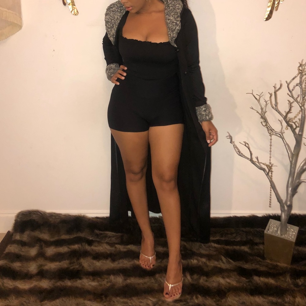 Black Cardigan Dress | Black Button Up Dress